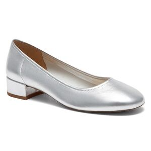 SILENT D Annabelle Silver Ballet Pumps 8.5